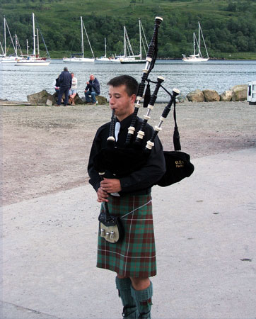 Bagpipes on the beach